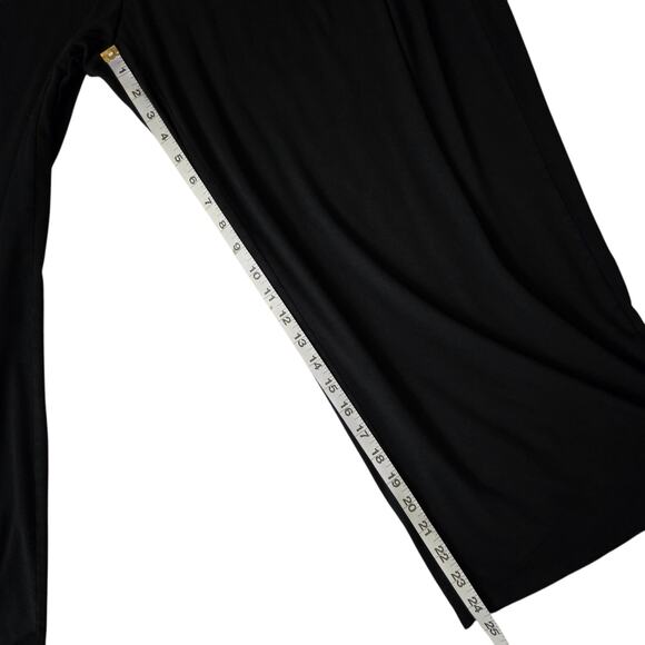 J. Jill Wearever Collection Black Pleated Cropped Stretch Knit Pull On Pant XL - Picture 7 of 13